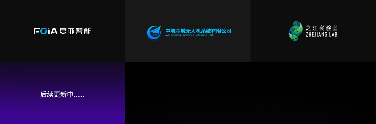 展示与无人机合作合作的标识图片，体现合作的多元性与实力