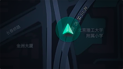 AR地图导航界面，呈现增强实景导航效果